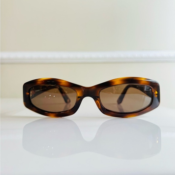 LIKE NEW π€ RARE CHANEL tortoise gold sunglasses 5014 - Picture 4 of 14